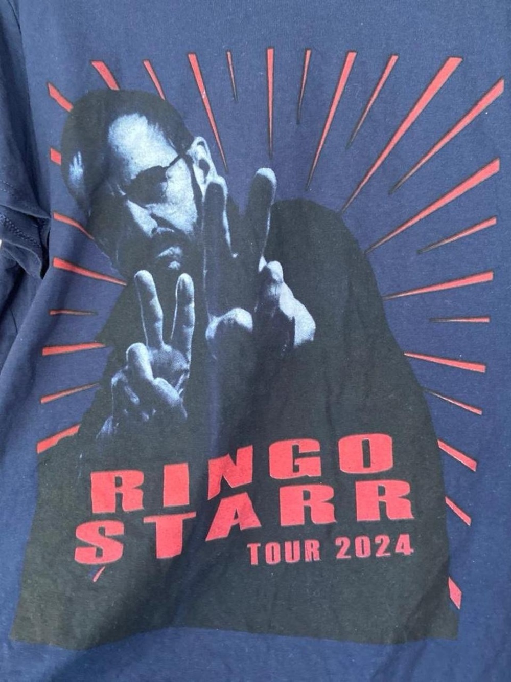 Official Ringo Starr and His All-Star Band 2024 Tour Shirt Navy Punk Rock Grunge - Picture 6 of 8